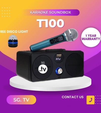 [一天送达]T100扬声器|内置卡拉OK播放器的音箱|安卓[本地卖家]