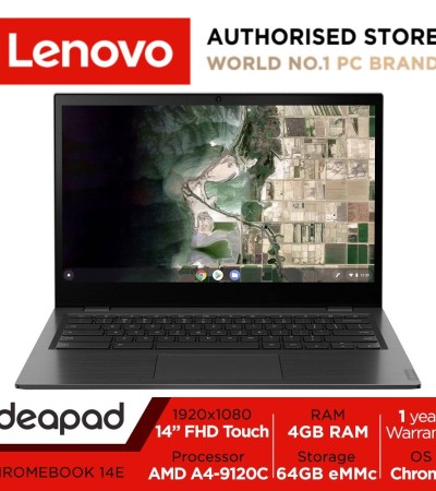 [10.10 KillerDeal]联想14e Chromebook | 81MH003CSB | 14英寸FHD（1920x1080）触摸屏| AMD A4-9120C处理器| 4GB DDR4 | 64GB eMMc | Chrome OS | 1年联想保修