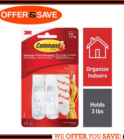 3M Command™中型实用挂钩-17001