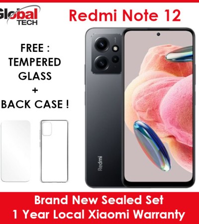 小米红米Note 12 4G 128GB Rom+6GB Ram/全球版/1年小米本地保修（免费：钢化玻璃+后盖）