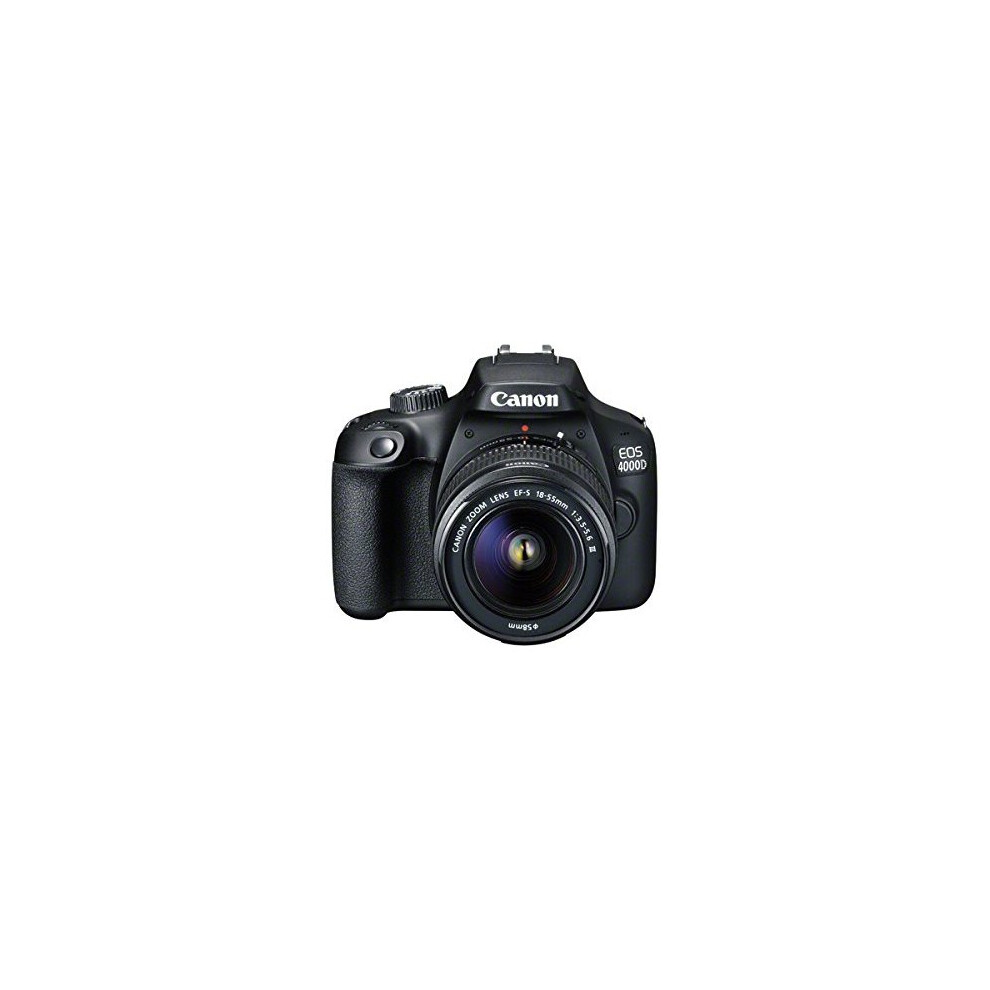 Canon EOS 4000D DSLR Camera & EF-S 18-55mm Lens - Black 